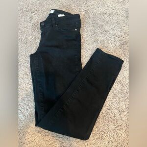Paige skyline skinny black denim jeans size 2